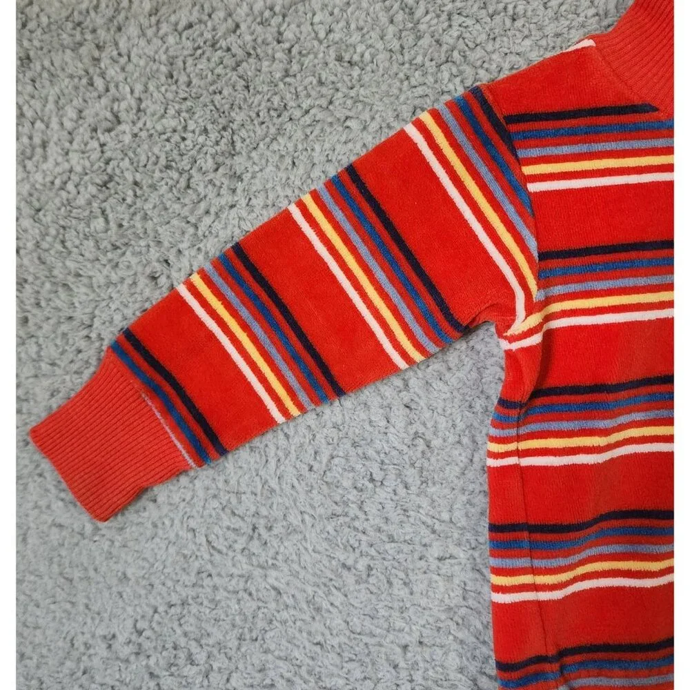Vintage Carters‎ Baby Size 12M Red Striped Turtleneck Long Sleeve Shirt USA Made